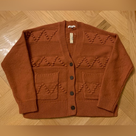 NWT Madewell Zigzag Bobble Cardigan Sweater S Org. $135 - Picture 4 of 6